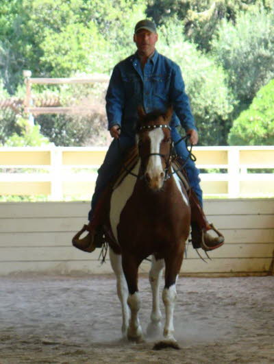 Rick and Badger were new to these clinics. Rick learned to post and sit the trot