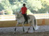 Birgit and Claire showing some flexibility in movement.