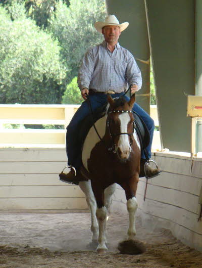 Day 2 Rick tried the dressage saddle with Badger