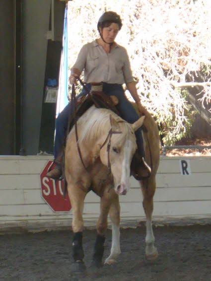 What a lovely mare  and she does get more relaxed and softer during the lesson