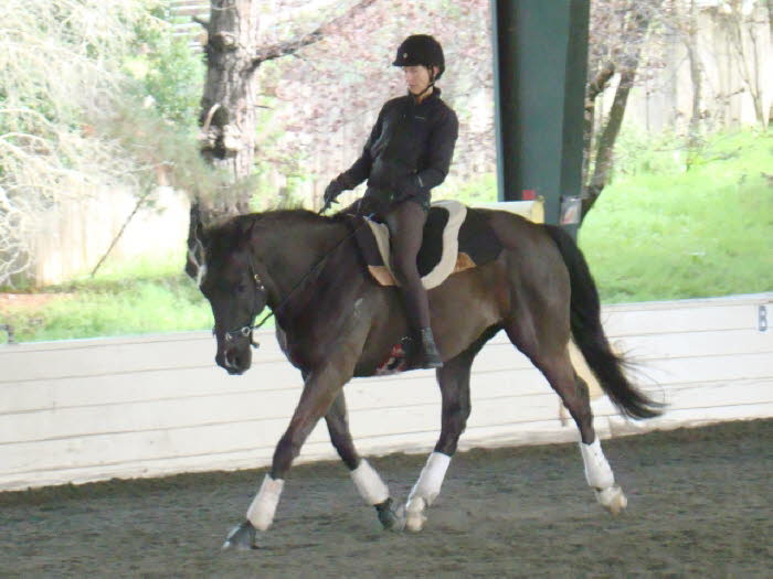 Jennifer and the stunning Mana. The lean was a concern  but lessened with the ride