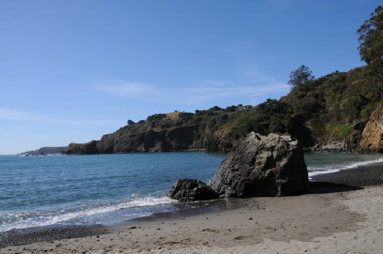 The Albion river mouth and ocean